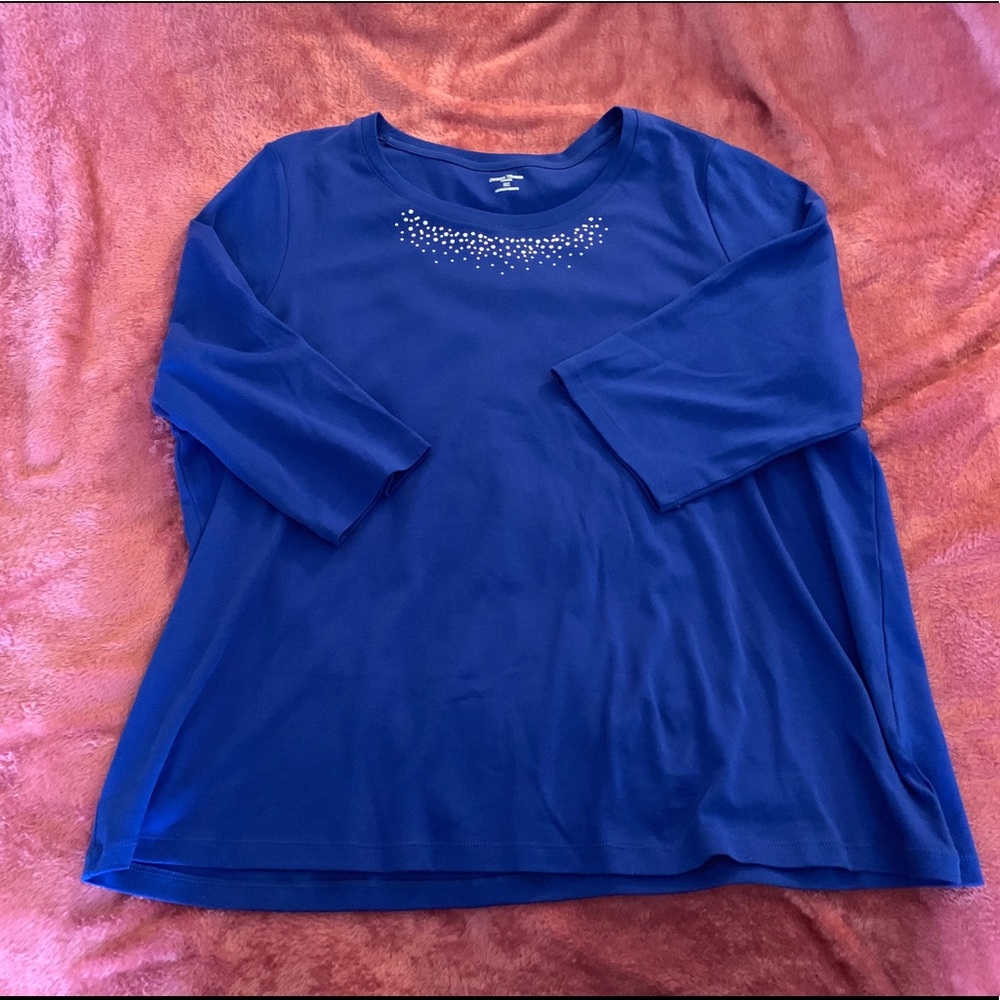 Never Worn Beaded 3/4 Sleeve T-shirt